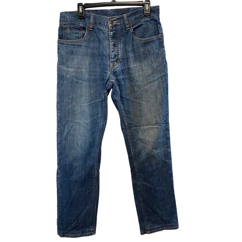Original Penguin Munsingwear Selvedge Mens Straight Leg‎ Jeans Blue 32x32